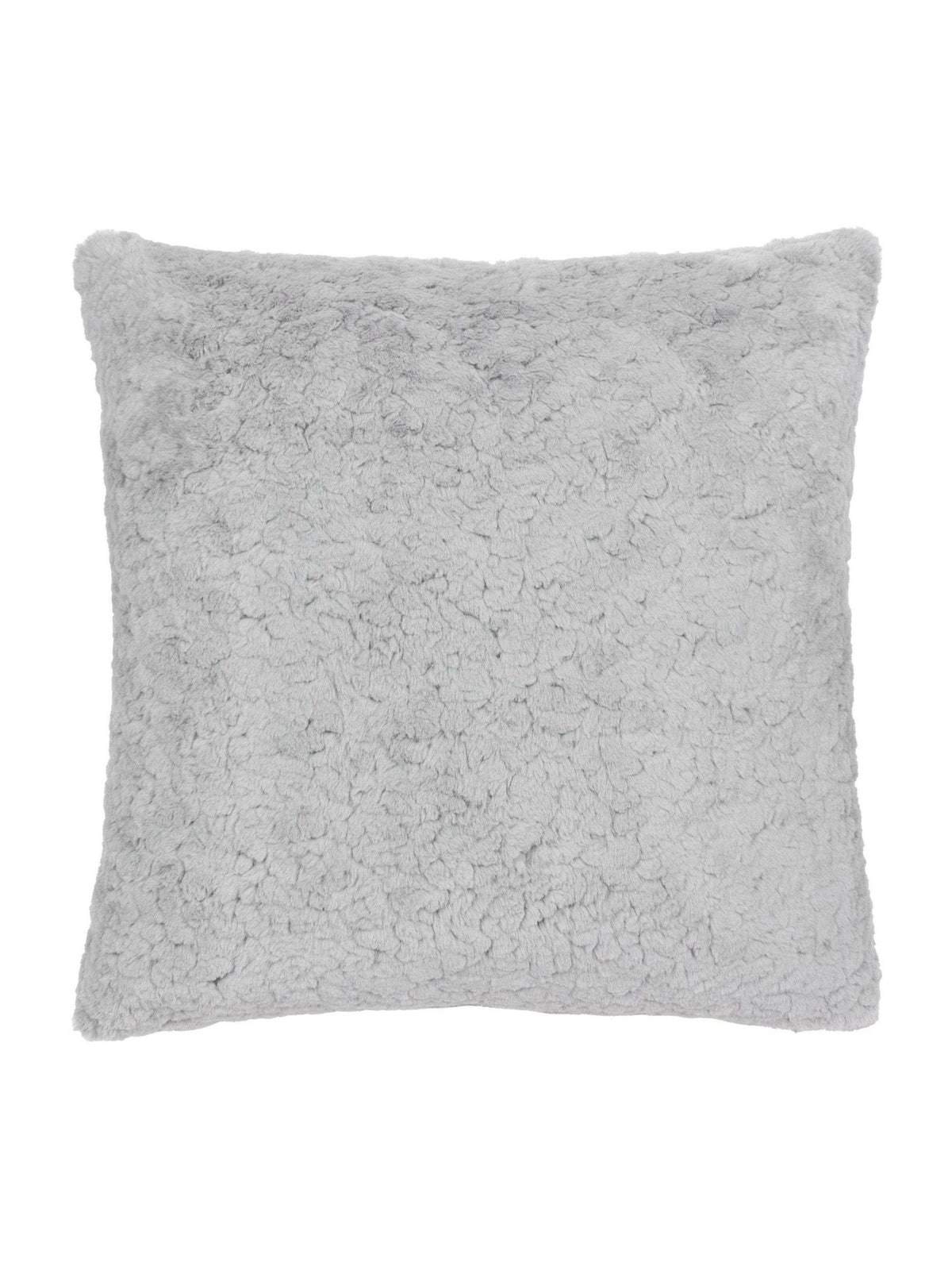 Furn Slate Grey Megeve faux fur cushion 55cm (British brand)