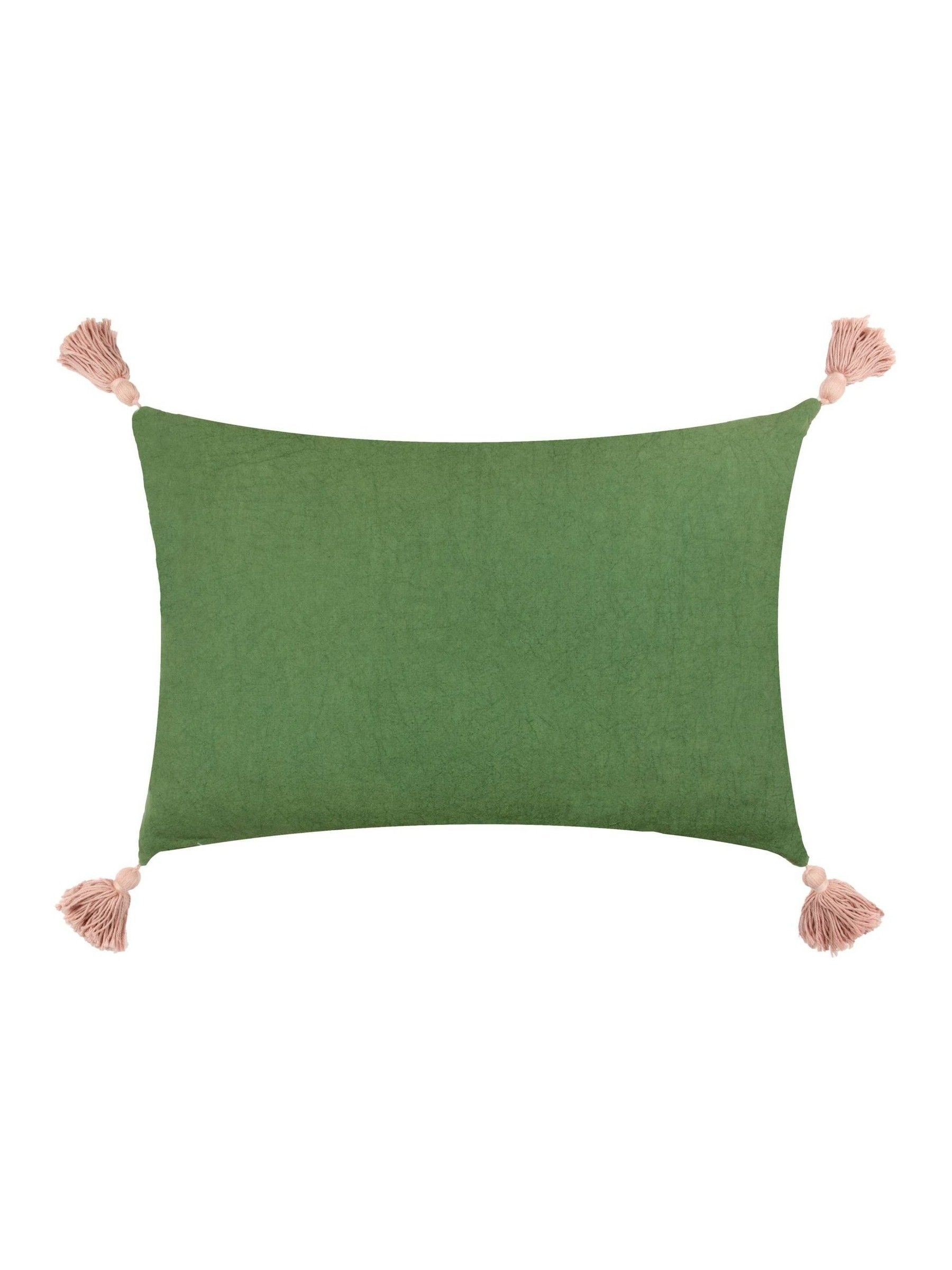 Paoletti Delphine floral tasselled cushion, UK version
