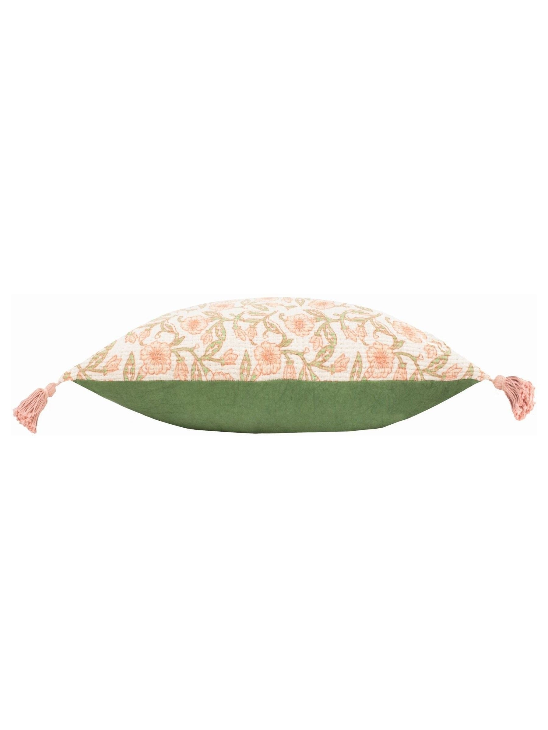 Paoletti Delphine floral tasselled cushion, UK version