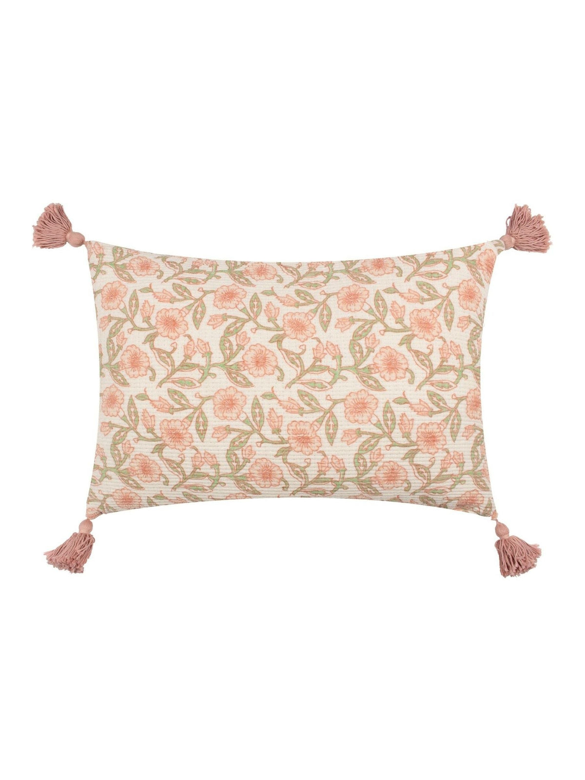 Paoletti Delphine floral tasselled cushion, UK version