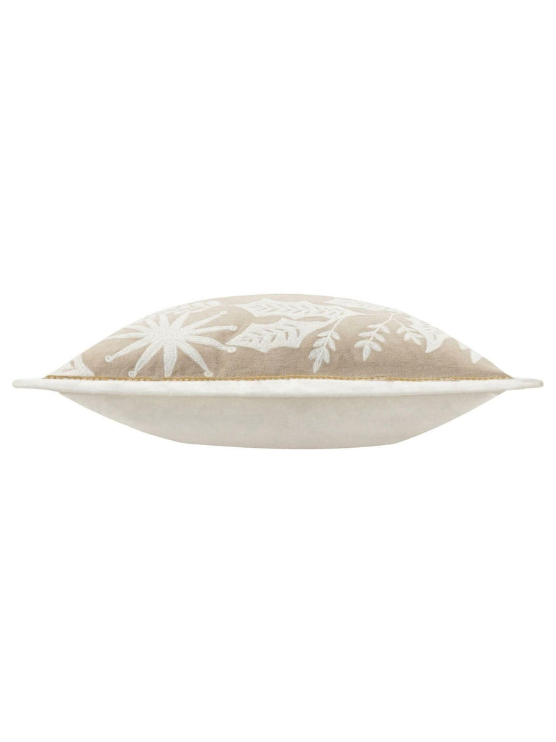 Paoletti embroidered Christmas cushion 50cm, imported from the UK