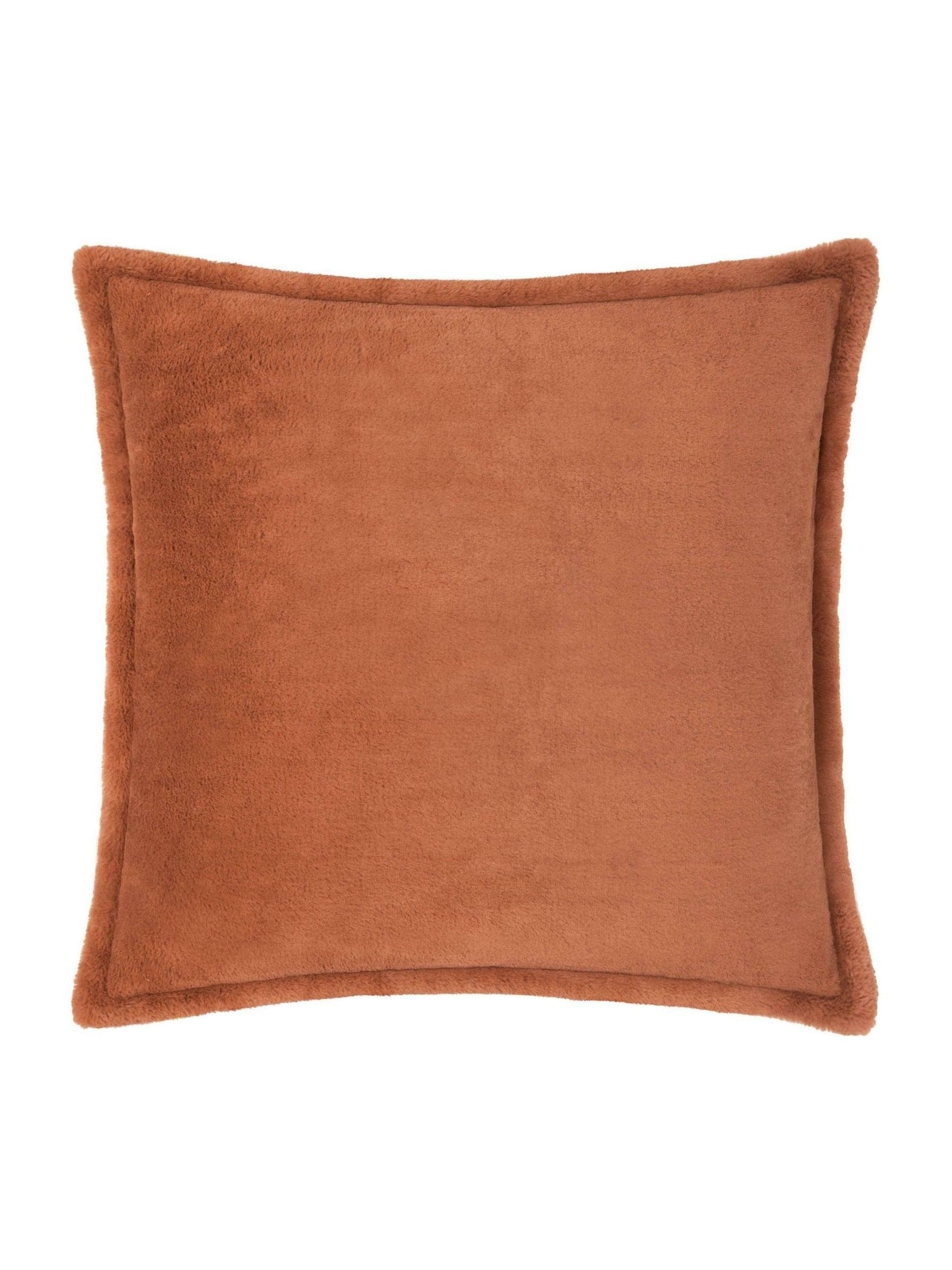 Furn Rust Orange Kallu Large Faux Fur Cushion