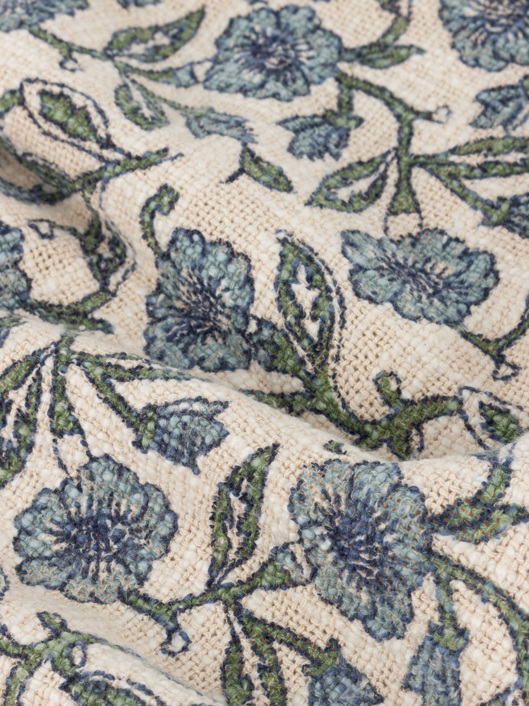Paoletti Delphine floral cotton throw 170x130cm - British product