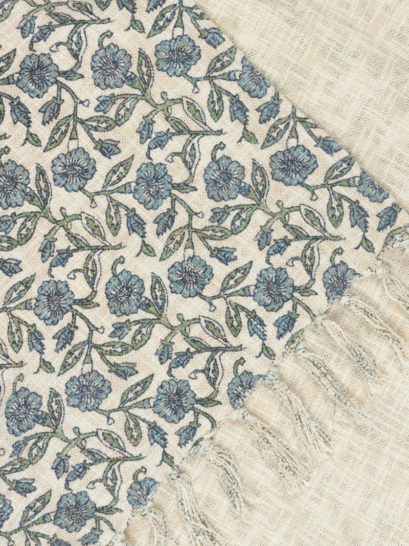 Paoletti Delphine floral cotton throw 170x130cm - British product