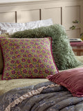 Furn Khaki Green Rowan Faux Fur Cushion