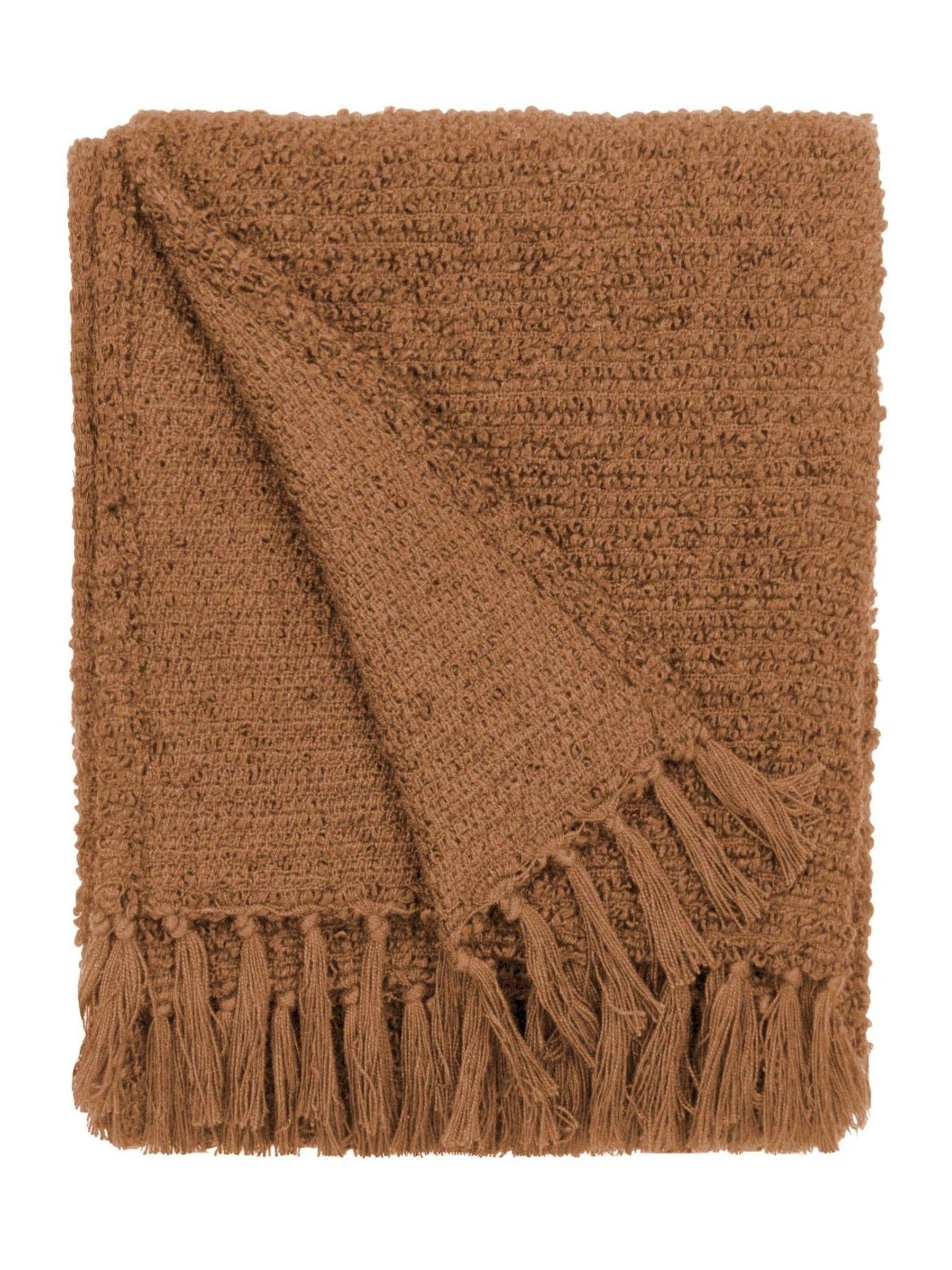 Yard Black Candar Textured Boucle Throw Blanket - 130x170cm