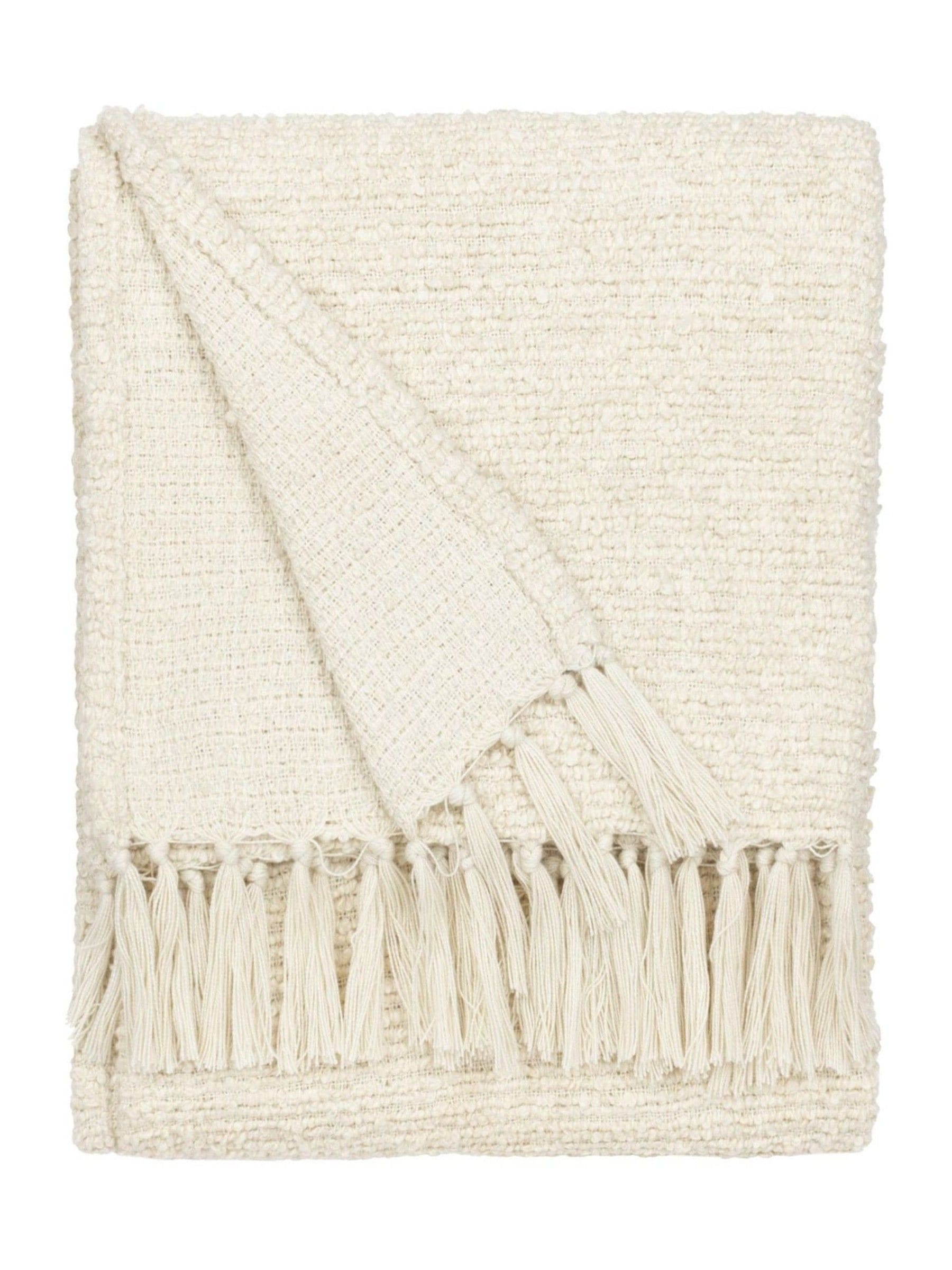 Yard Black Candar Textured Boucle Throw Blanket - 130x170cm