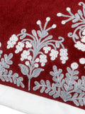 Paoletti red winter bloom floral cushion 50cm, UK version