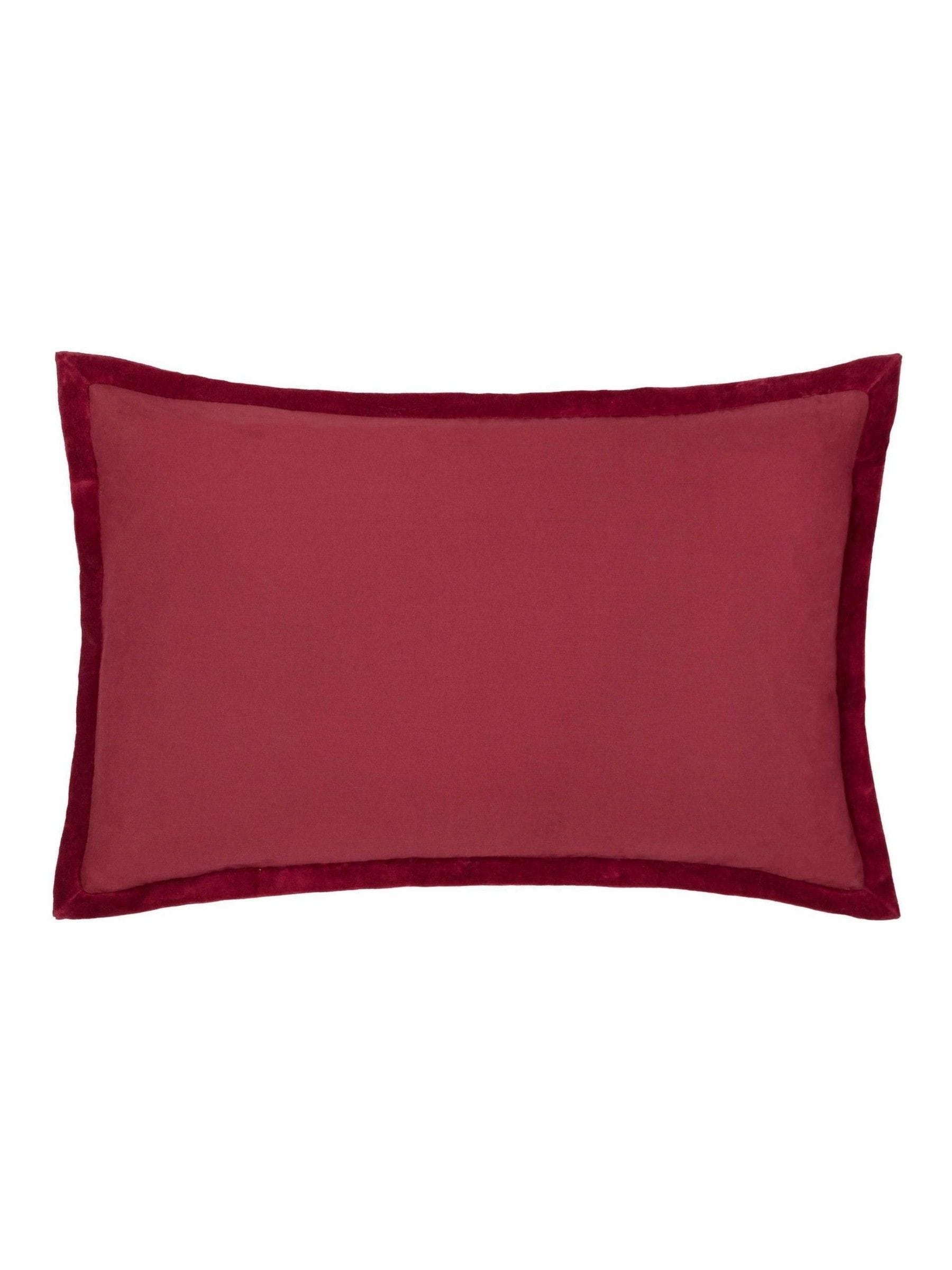 Paoletti red Christmas cushion with Noel embroidery 60x40cm - British product