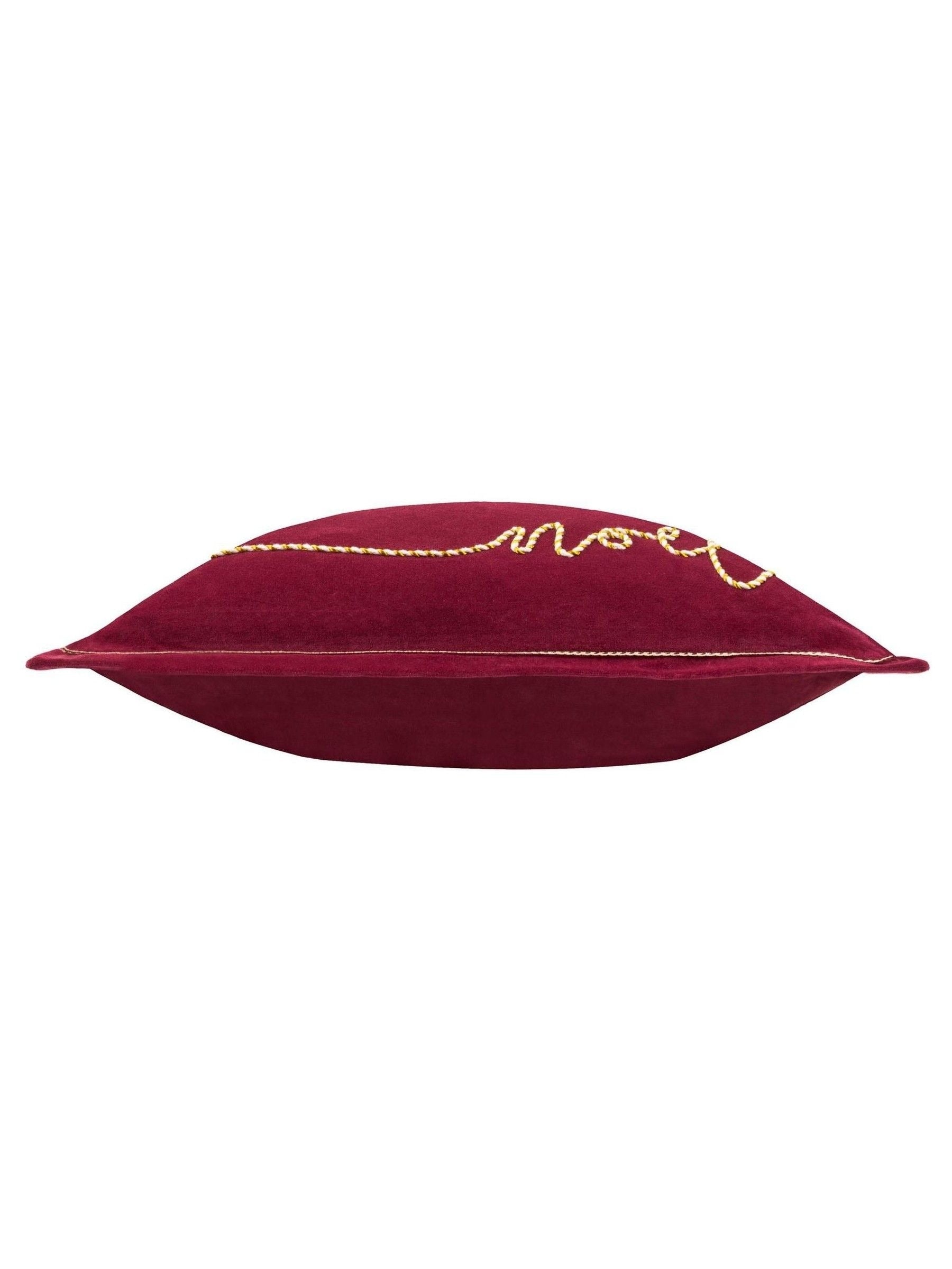 Paoletti red Christmas cushion with Noel embroidery 60x40cm - British product