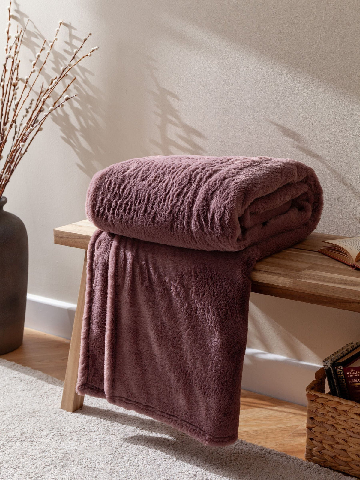 Furn Natural Large Kallu Faux Fur Throw 200cm x 150cm