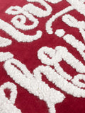 Paoletti red Christmas embroidered cushion 50cm, imported from the UK