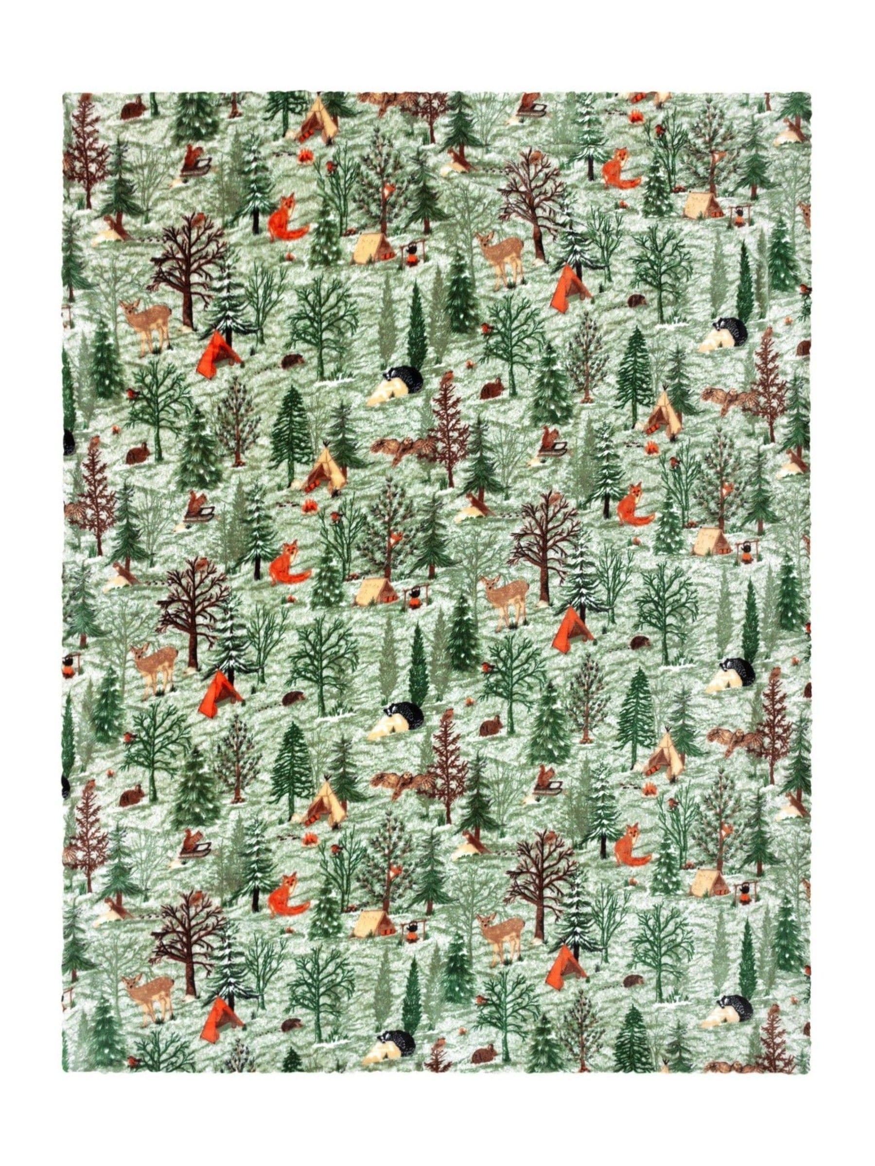 Furn Sherpa Fleece Throw Lodge Wood 150x130cm - British product