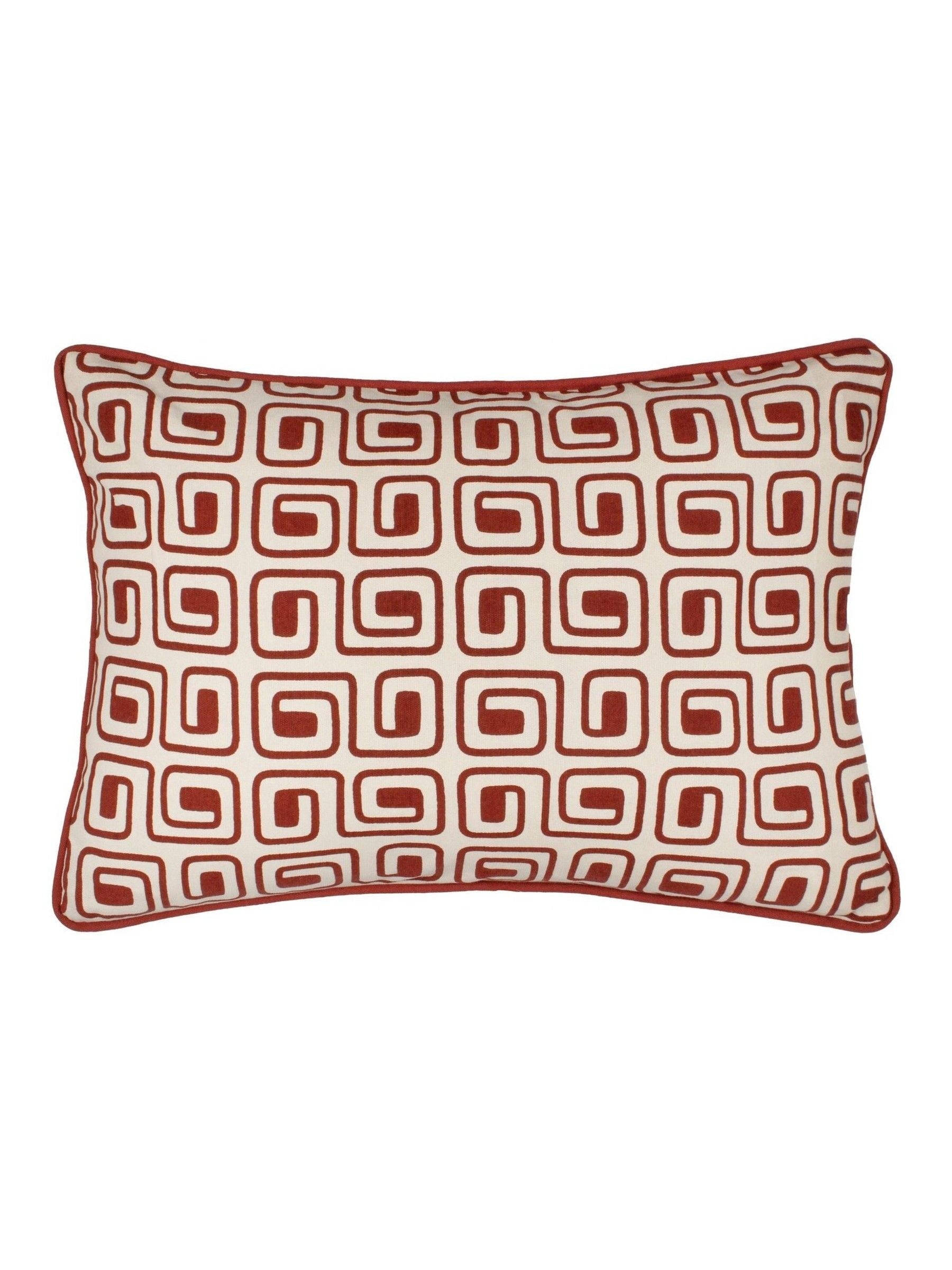 HÖEM black geometric piped cushion 50x35cm (British brand)