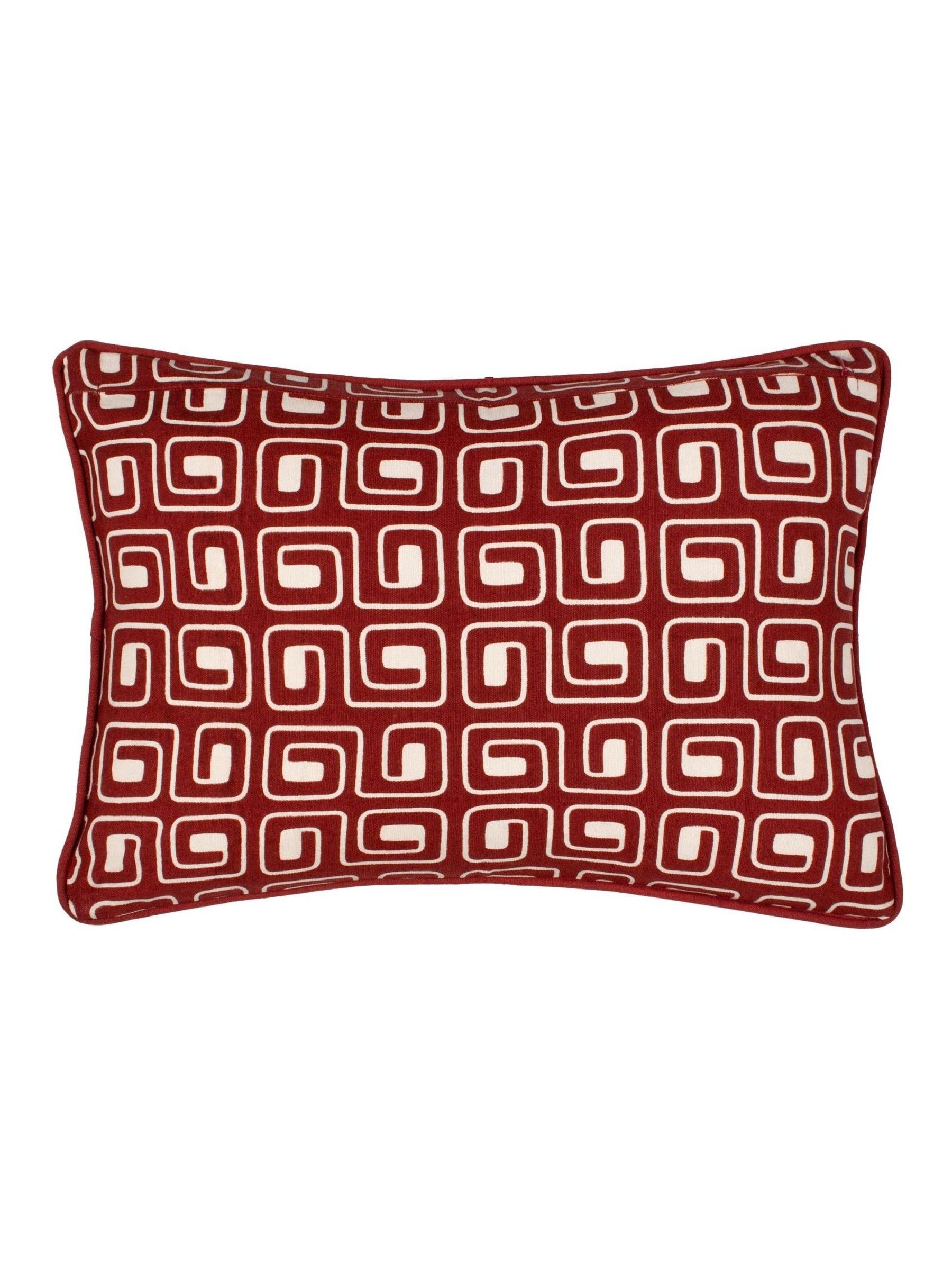 HÖEM black geometric piped cushion 50x35cm (British brand)