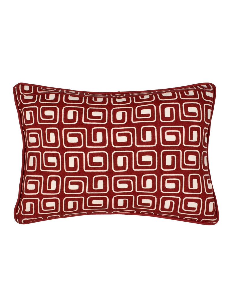 HÖEM black geometric piped cushion 50x35cm (British brand)