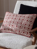 HÖEM black geometric piped cushion 50x35cm (British brand)