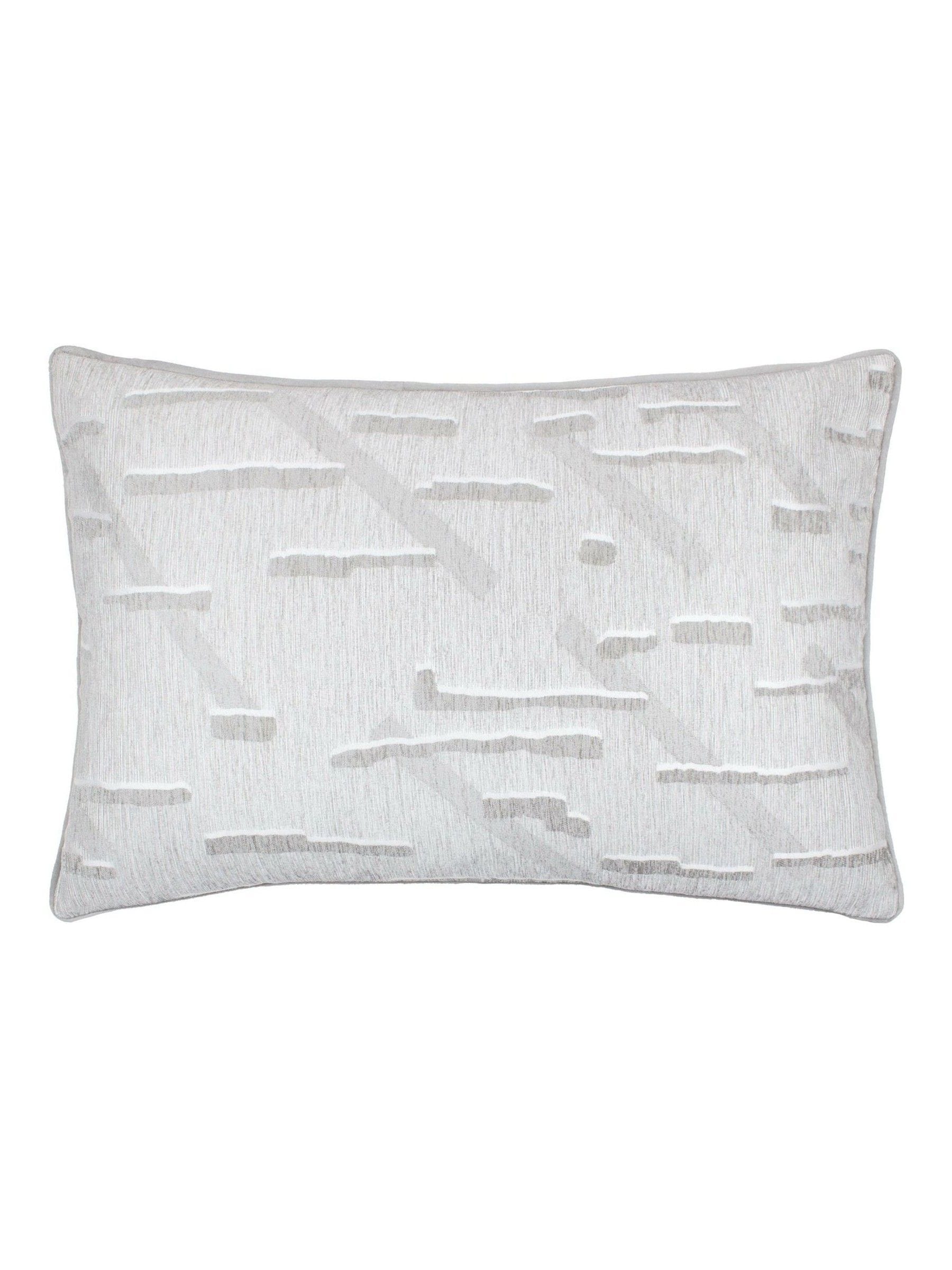 HÖEM glacier grey tresse jacquard cushion 60x40cm - British product