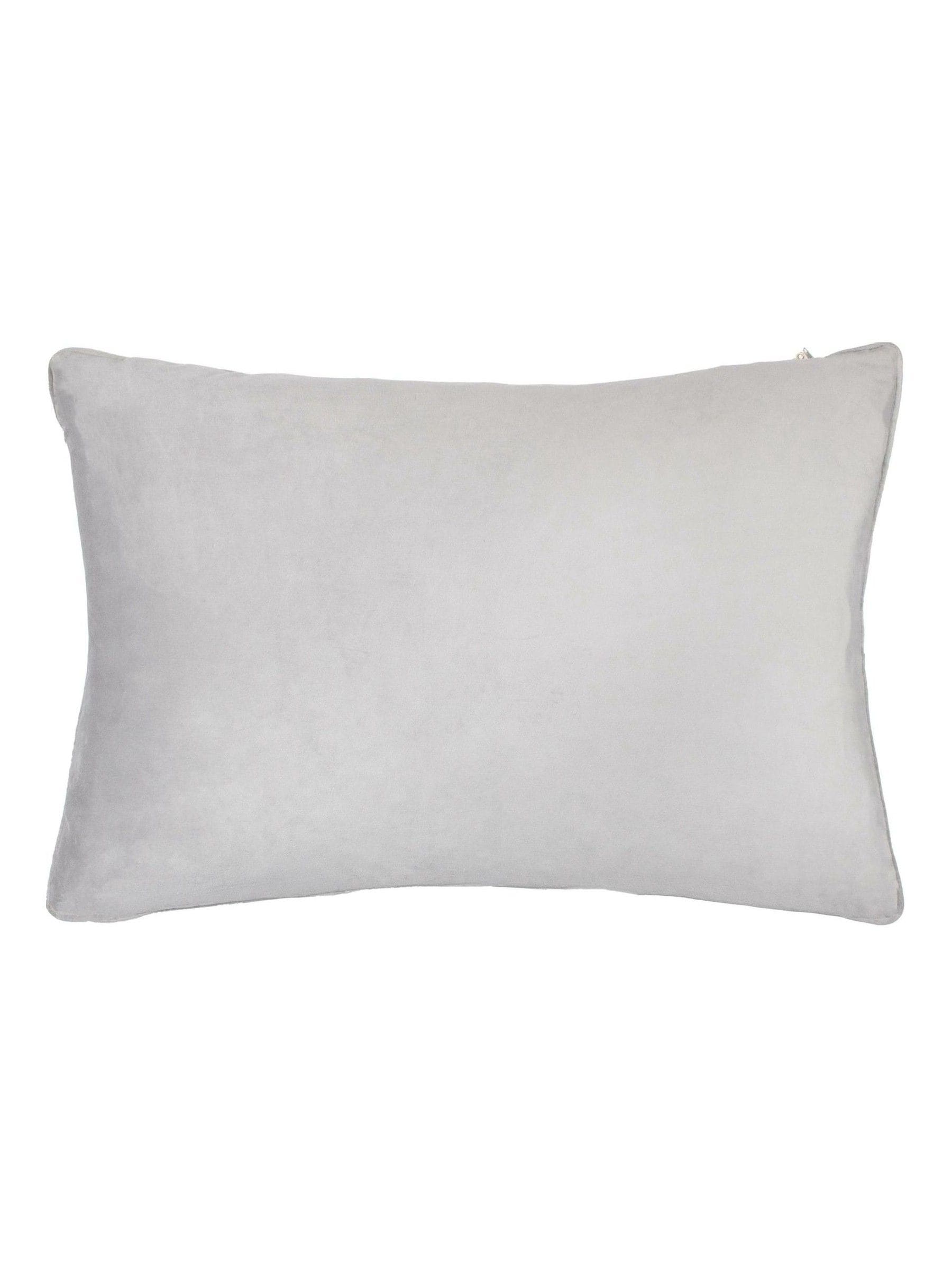 HÖEM glacier grey tresse jacquard cushion 60x40cm - British product