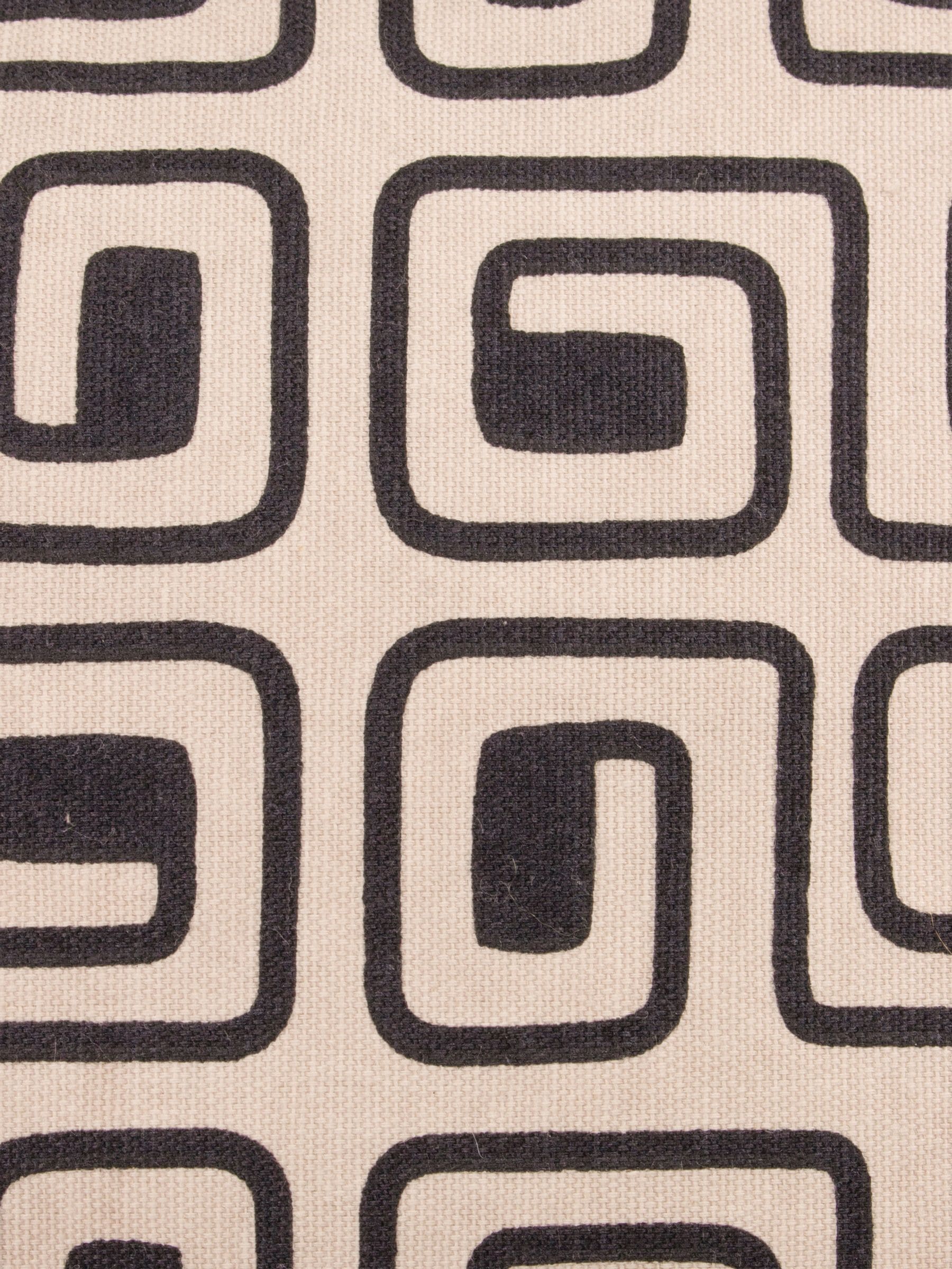 HÖEM black geometric piped cushion 50x35cm (British brand)