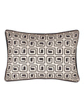 HÖEM black geometric piped cushion 50x35cm (British brand)