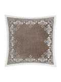 Paoletti Red Winter Bloom Floral Print Embroidered 100% Cotton Cushion
