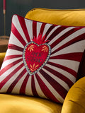 Furn Red Amor Eterno Velvet Cushion 45cm (British brand)
