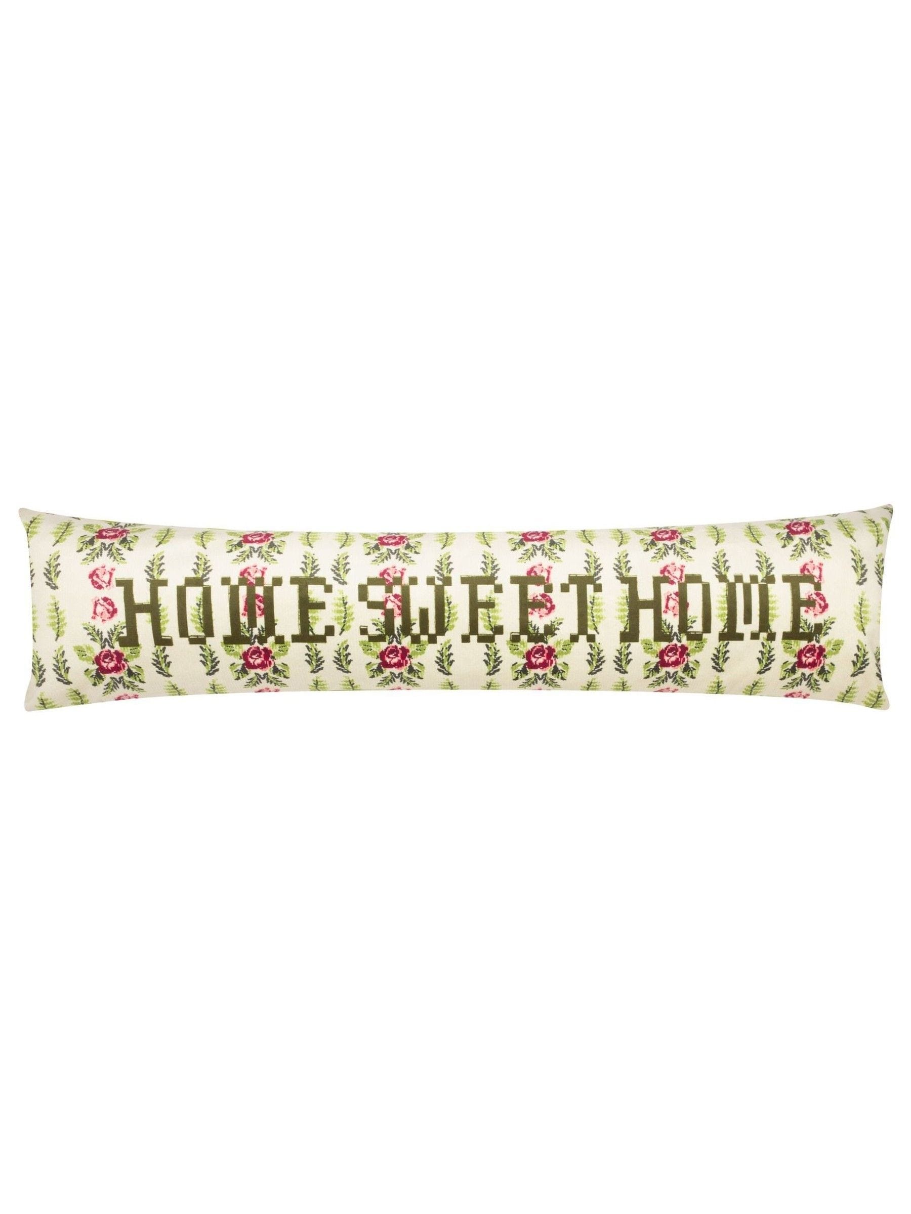 Furn Green velvet draught excluder floral design 92cm (British brand)