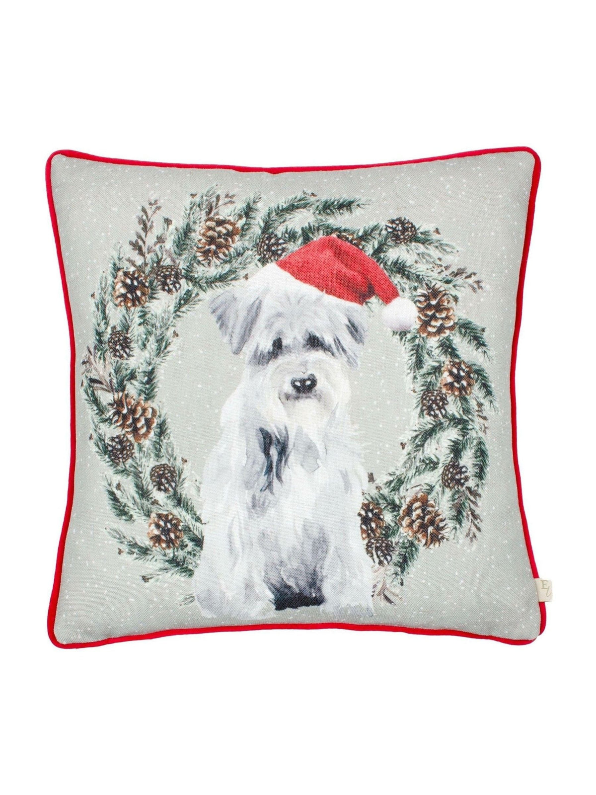 Evans Lichfield Christmas dog cushion 43cm, imported from the UK