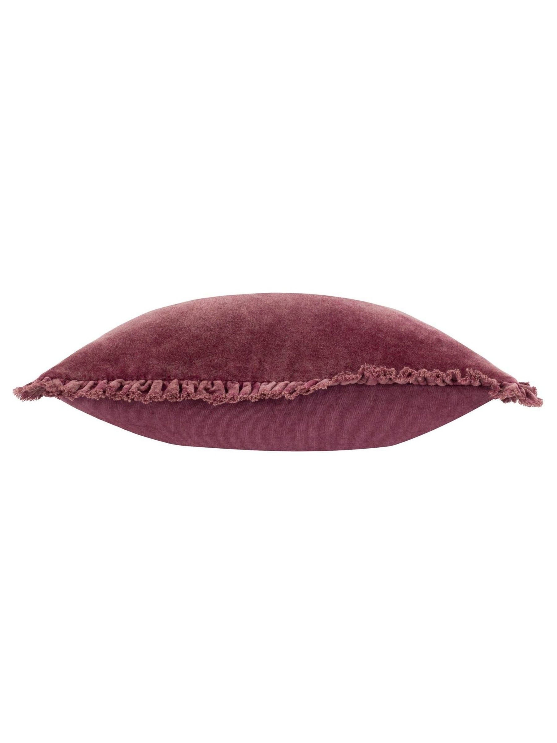 Yard Burnt Red Bertie Washed Cotton Velvet Cushion