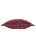 Yard Burnt Red Bertie Washed Cotton Velvet Cushion