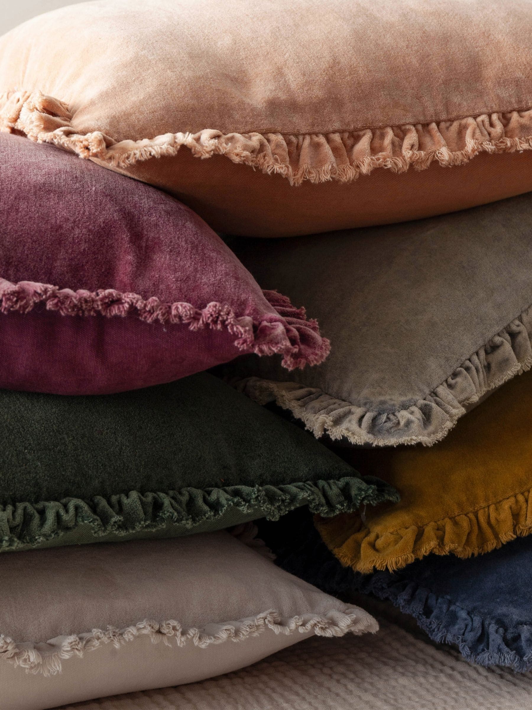 Yard Ink Bertie Washed Cotton Velvet Cushion