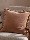 Yard Cashew Bertie Washed Cotton Velvet Cushion