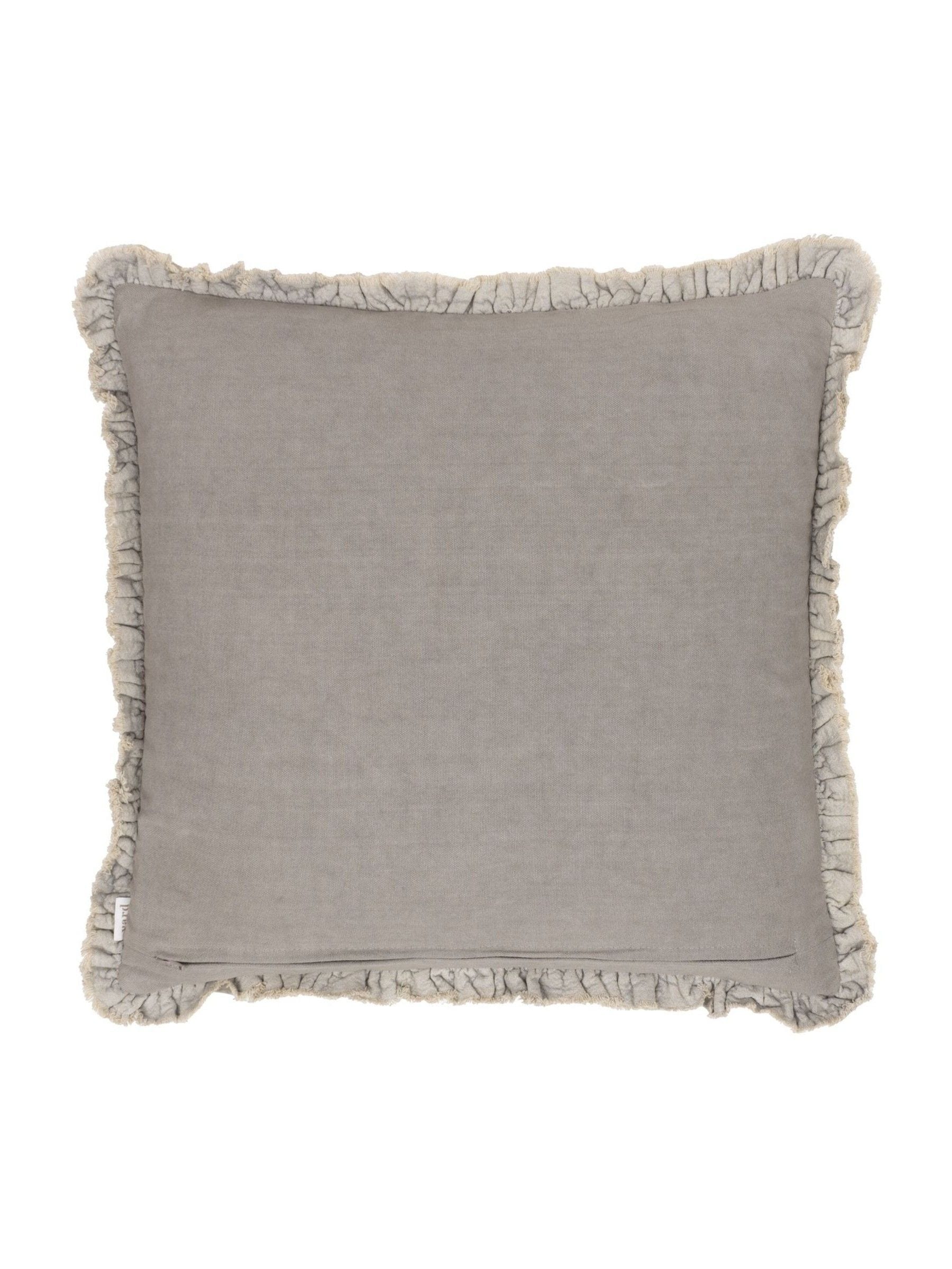 Yard Taupe Bertie Washed Cotton Velvet Cushion