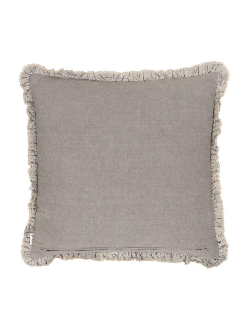 Yard Taupe Bertie Washed Cotton Velvet Cushion