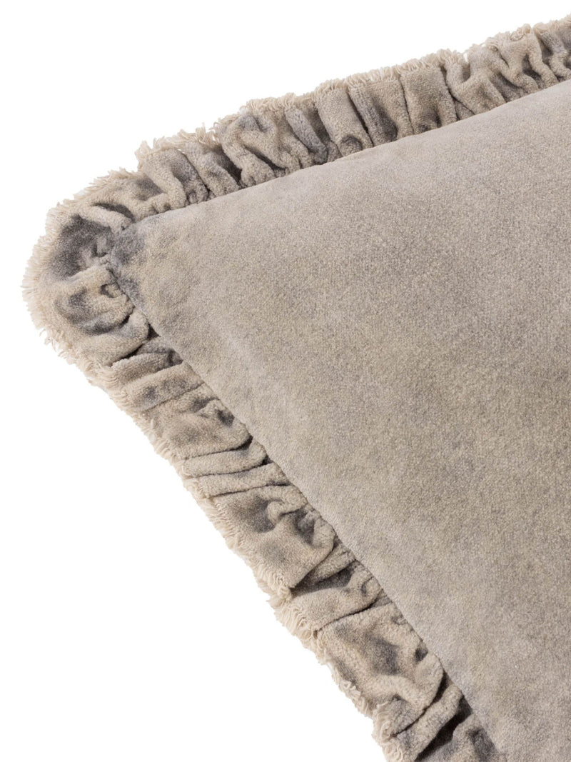 Yard Taupe Bertie Washed Cotton Velvet Cushion