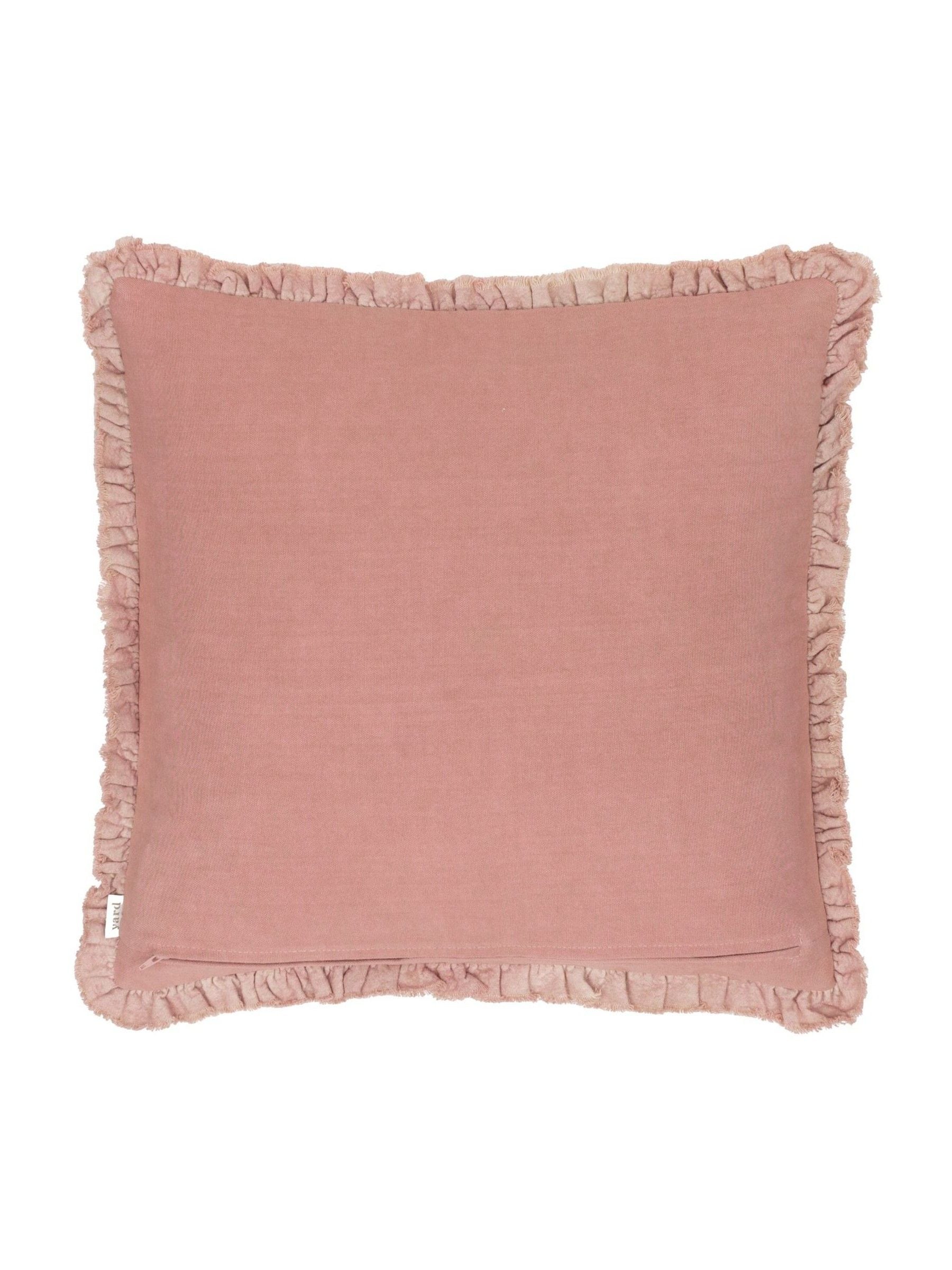 Yard Rosewood Pink Bertie Washed Cotton Velvet Cushion