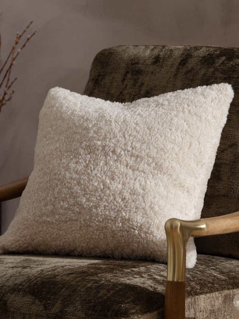 Yard Natural Olann Faux Shearling Cushion