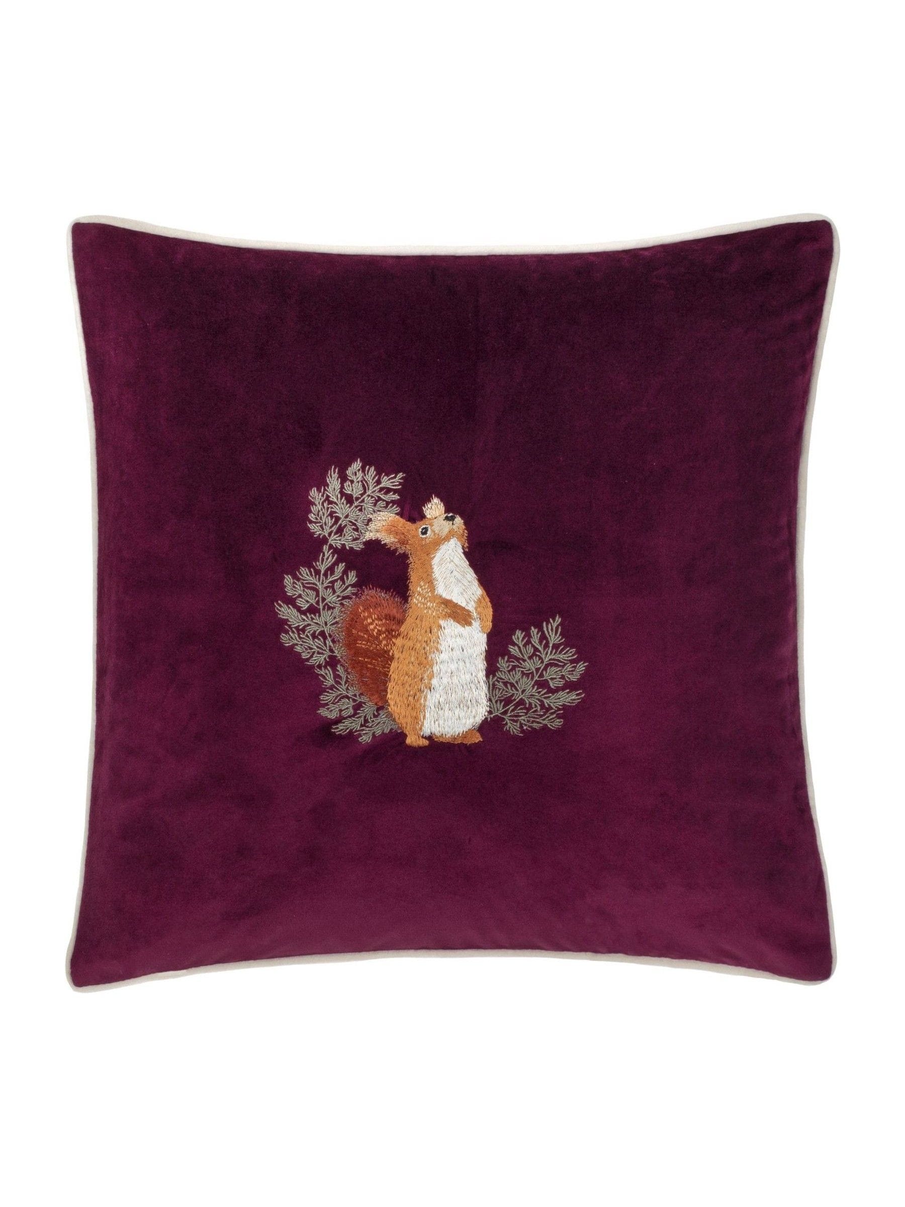 Furn Pineberry Forest embroidered cushion 45cm (British brand)