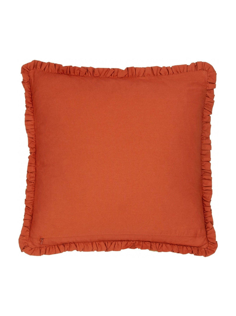 Paoletti embroidered ikat cushion 100% cotton, UK version