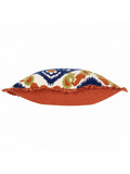 Paoletti embroidered ikat cushion 100% cotton, UK version
