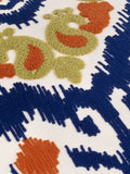 Paoletti embroidered ikat cushion 100% cotton, UK version