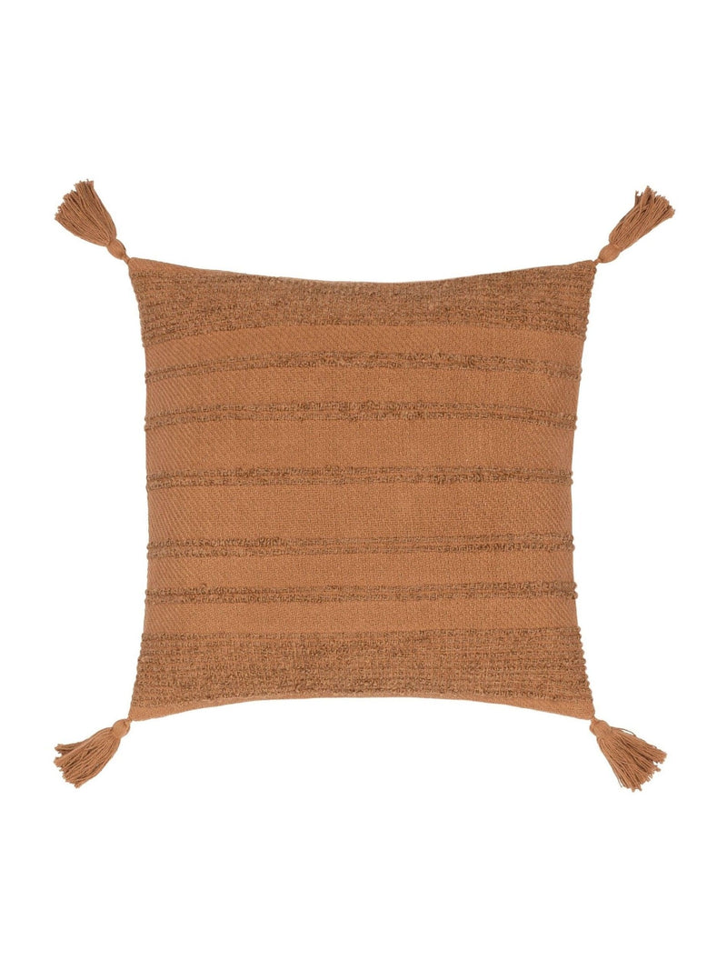 Yard Stone Larch woven tasselled cushion 45cm, imported from the UK
