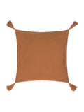 Yard Stone Larch woven tasselled cushion 45cm, imported from the UK