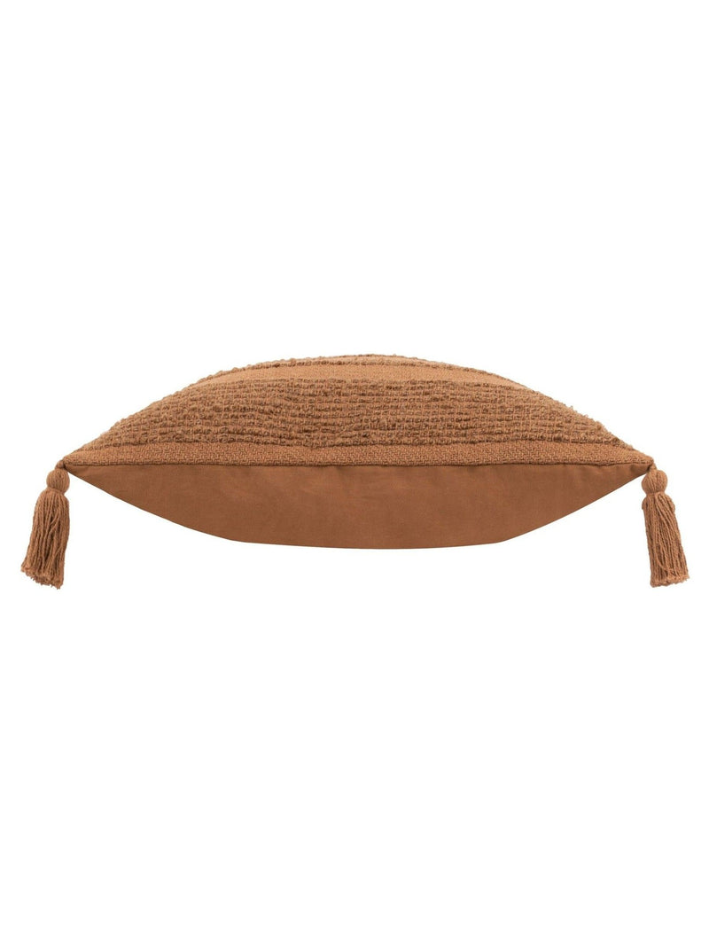 Yard Stone Larch woven tasselled cushion 45cm, imported from the UK