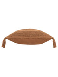 Yard Stone Larch woven tasselled cushion 45cm, imported from the UK
