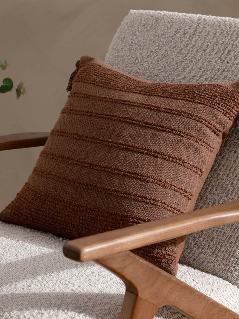 Yard Stone Larch Woven Tasselled Cushion 45x45cm