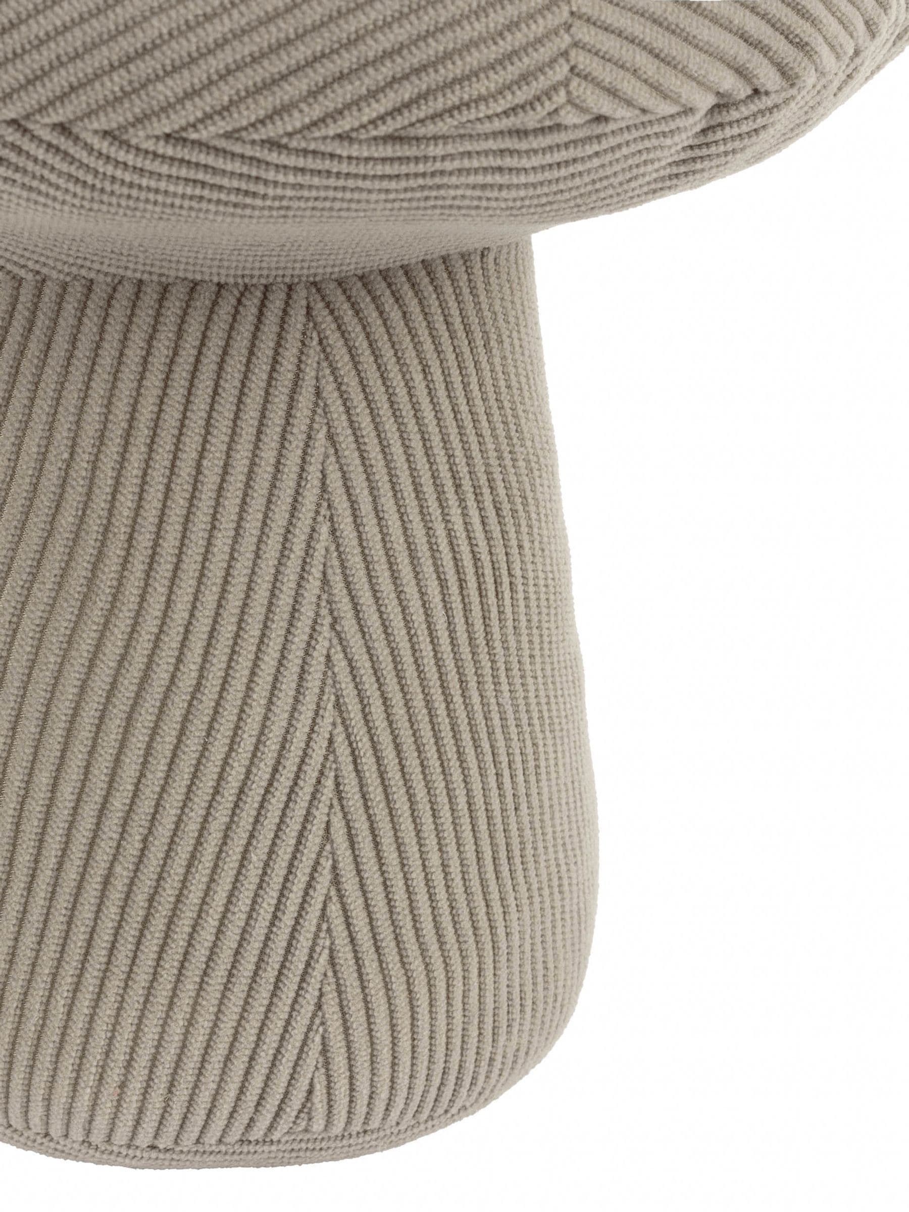 Wylder taupe corduroy mushroom velvet doorstop 23x24x23cm (British brand)