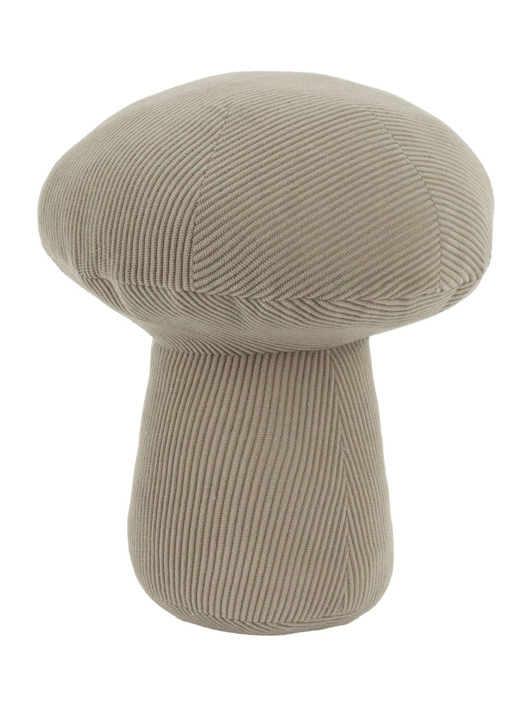 Wylder taupe corduroy mushroom velvet doorstop 23x24x23cm (British brand)