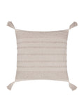 Yard Stone Larch woven tasselled cushion 45cm, imported from the UK